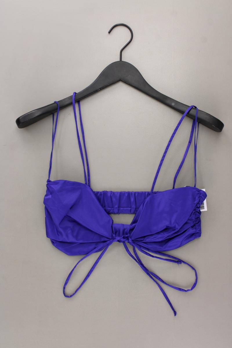Zara Crop Top Gr. L lila aus Polyester