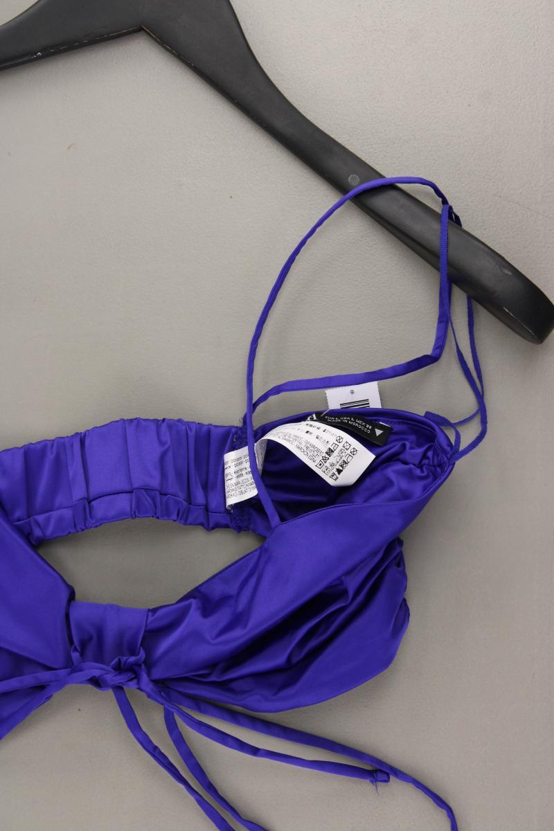 Zara Crop Top Gr. L lila aus Polyester