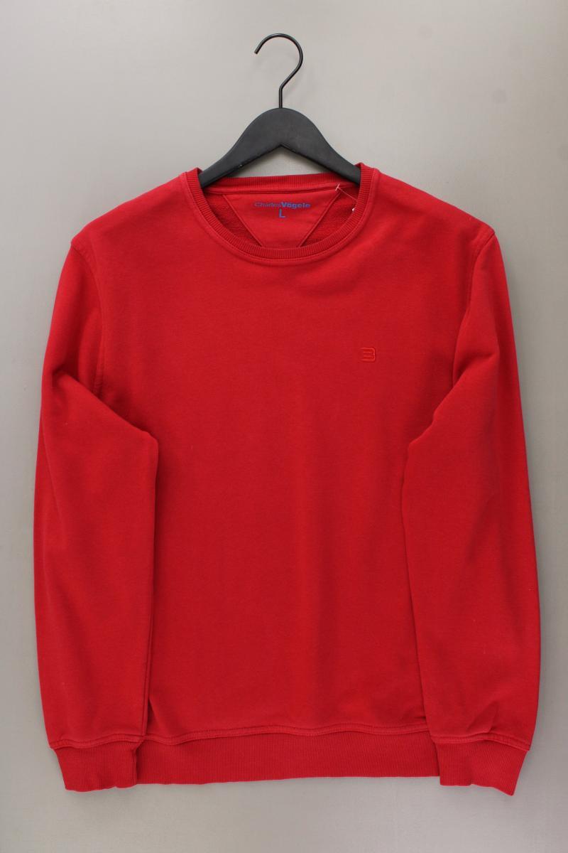 Charles Vögele Sweatshirt für Herren Gr. L rot aus Baumwolle