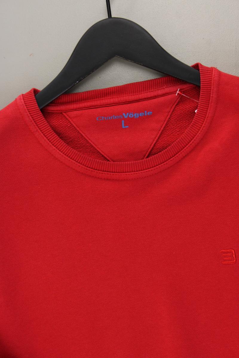 Charles Vögele Sweatshirt für Herren Gr. L rot aus Baumwolle