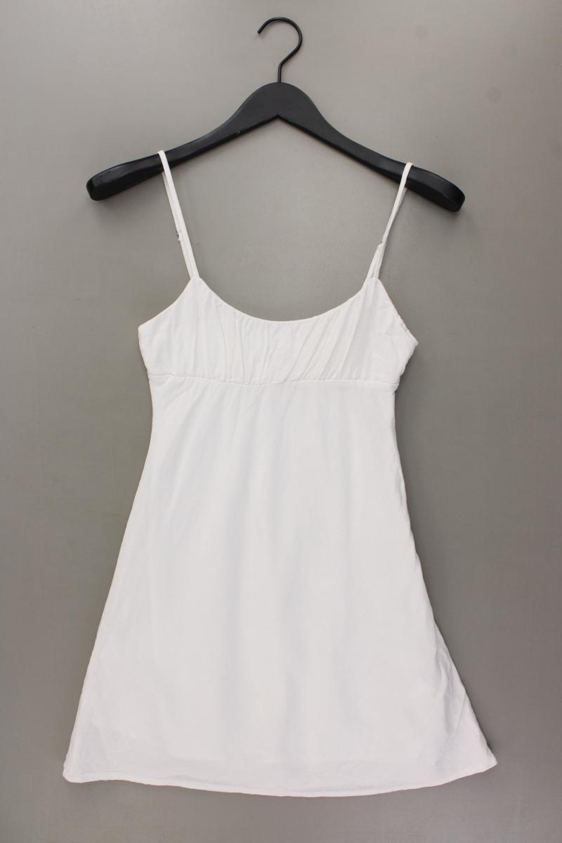 Bershka Trägerkleid Gr. XS weiß aus Baumwolle