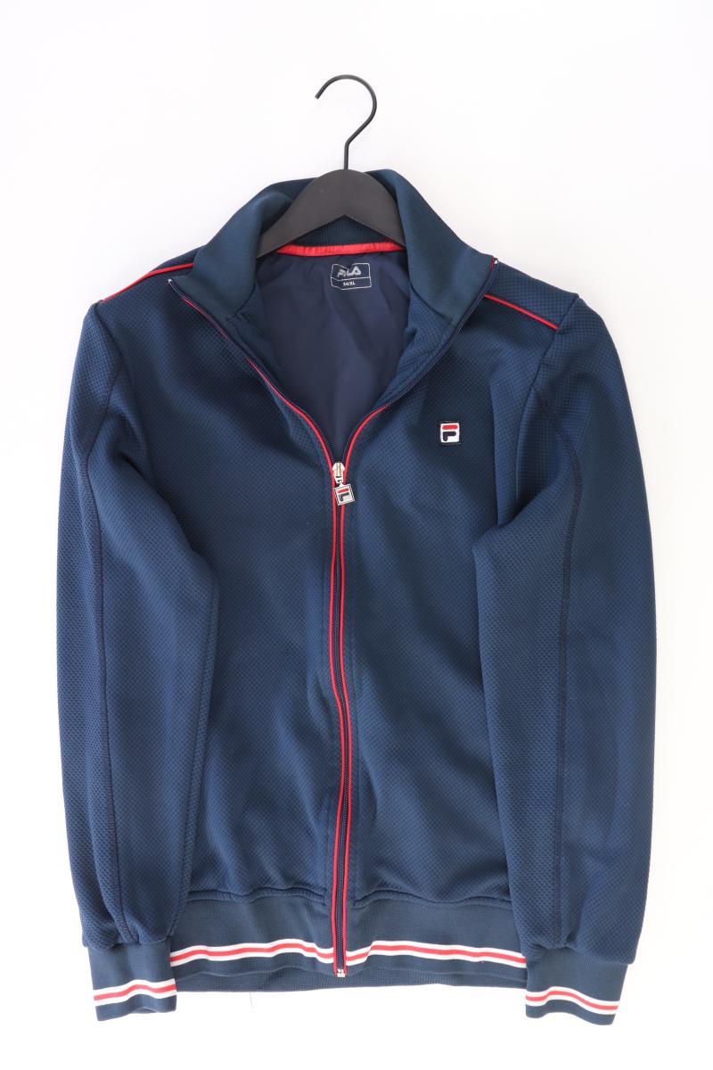 FILA Regular Strickjacke für Herren Gr. 54 Langarm blau aus Polyester