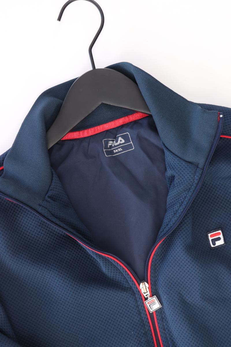 FILA Regular Strickjacke für Herren Gr. 54 Langarm blau aus Polyester