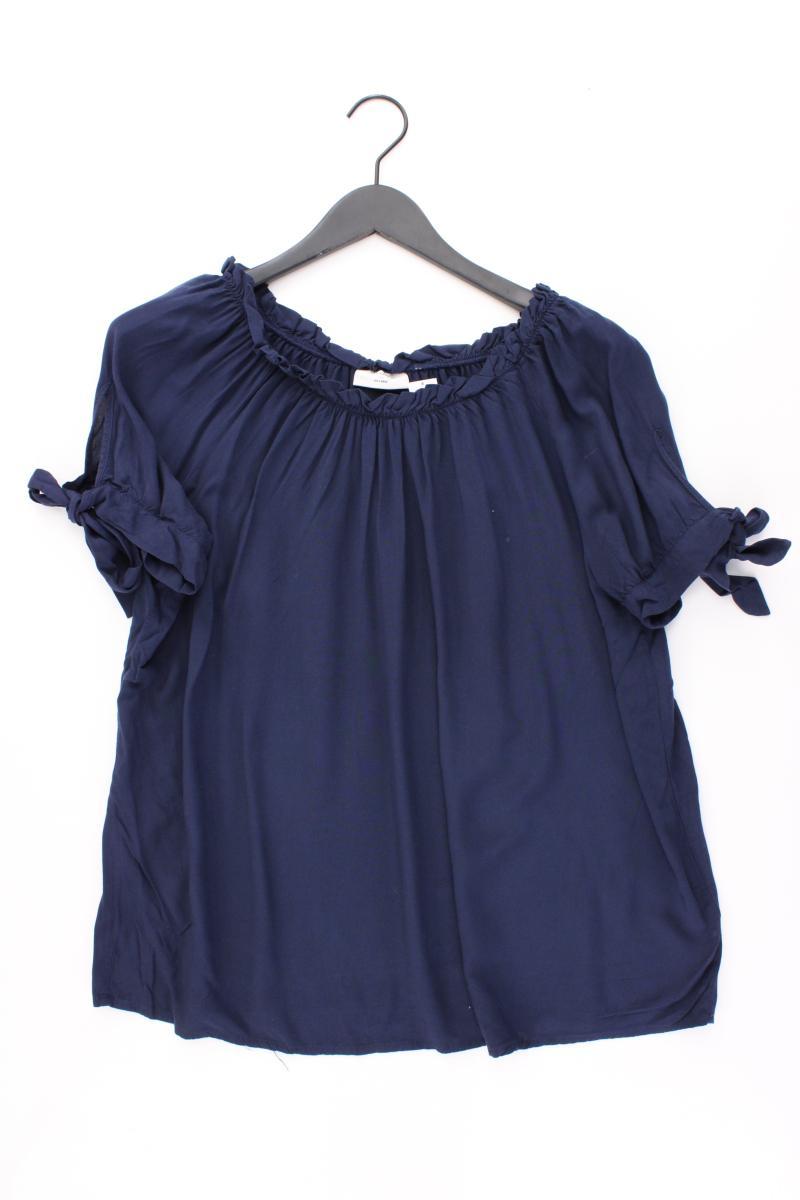 Free/Quent Kurzarmbluse Gr. XXL mit Carmen-Ausschnitt blau aus Viskose