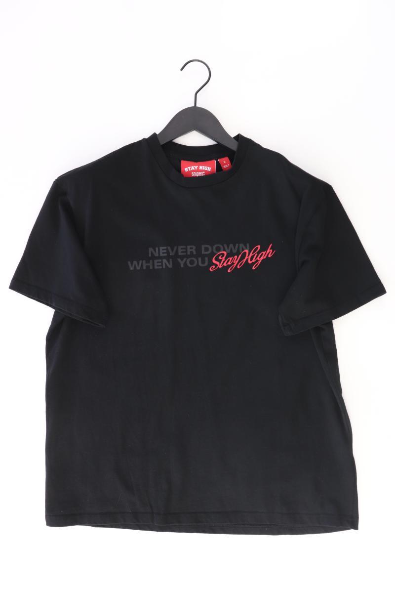 Snipes T-Shirt für Herren Gr. L Kurzarm schwarz aus Baumwolle