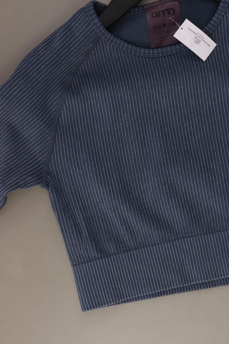 aimn Sportshirt Gr. L 3/4 Ärmel blau aus Polyamid