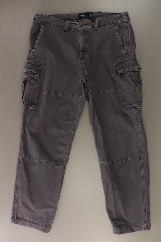 Abercrombie & Fitch Cargohose Gr. W34/L32 grau aus Baumwolle