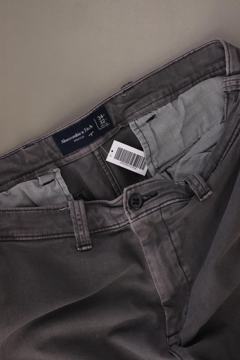 Abercrombie & Fitch Cargohose Gr. W34/L32 grau aus Baumwolle
