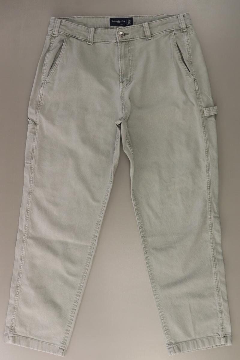 Abercrombie & Fitch Hose Gr. W34/L32 grün aus Baumwolle