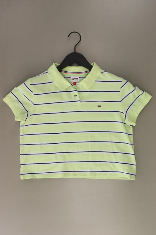 Tommy Jeans Cropped Shirt Gr. L gestreift Kurzarm grün aus Baumwolle