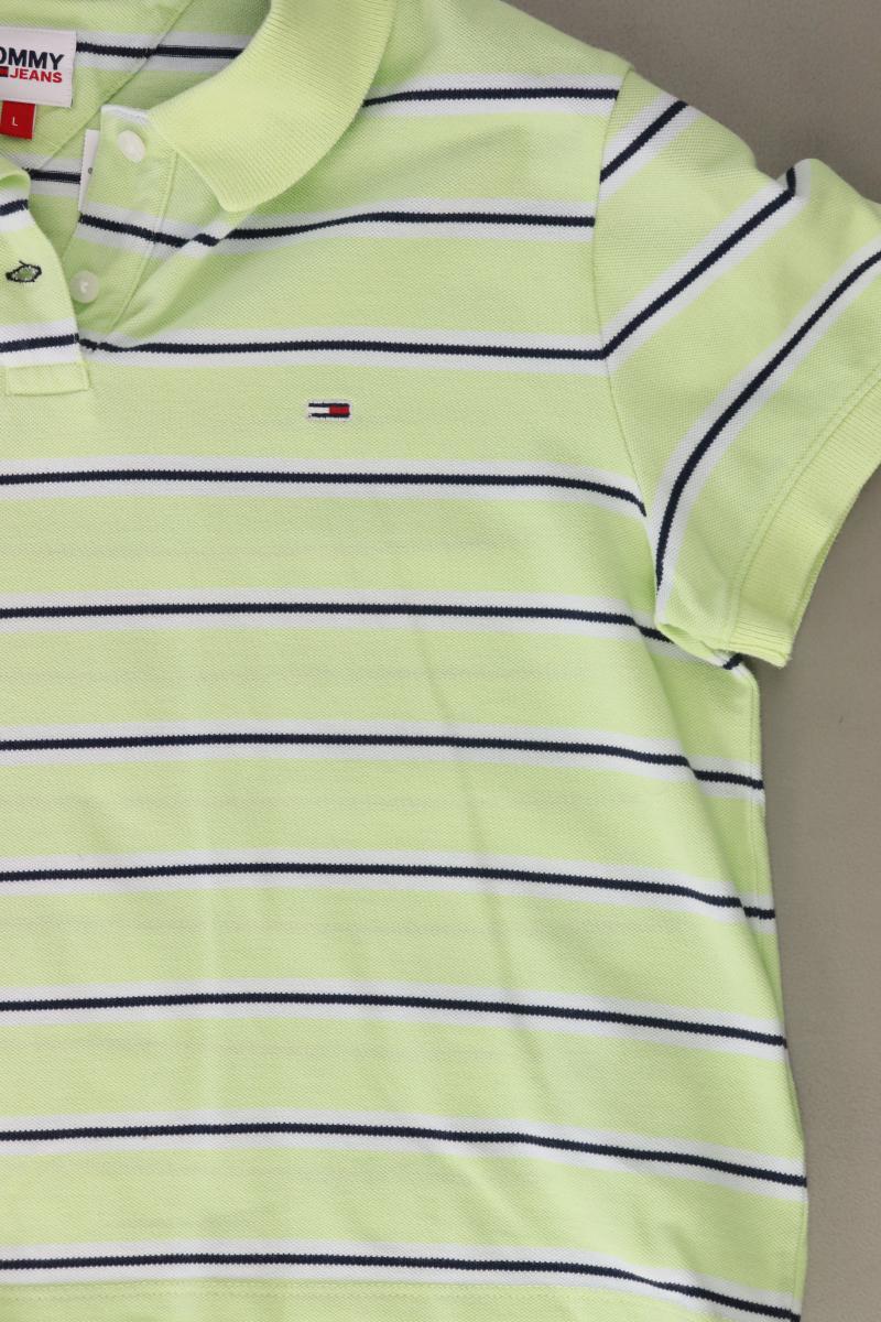 Tommy Jeans Cropped Shirt Gr. L gestreift Kurzarm grün aus Baumwolle