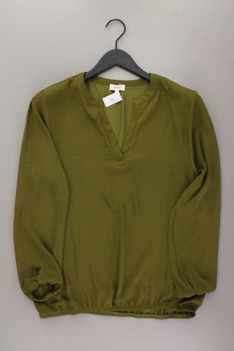 s.Oliver Langarmbluse Gr. 38 olivgrün aus Polyester
