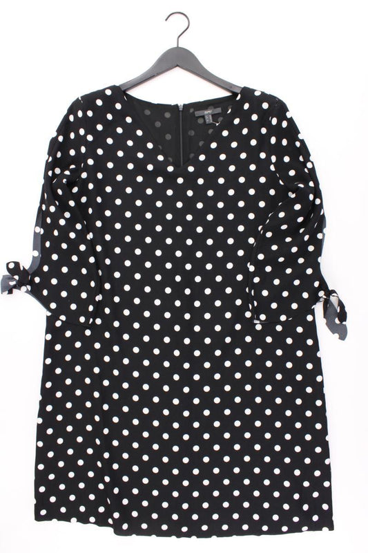 Esprit Midikleid Gr. 44 gepunktet 3/4 Ärmel schwarz aus Polyester