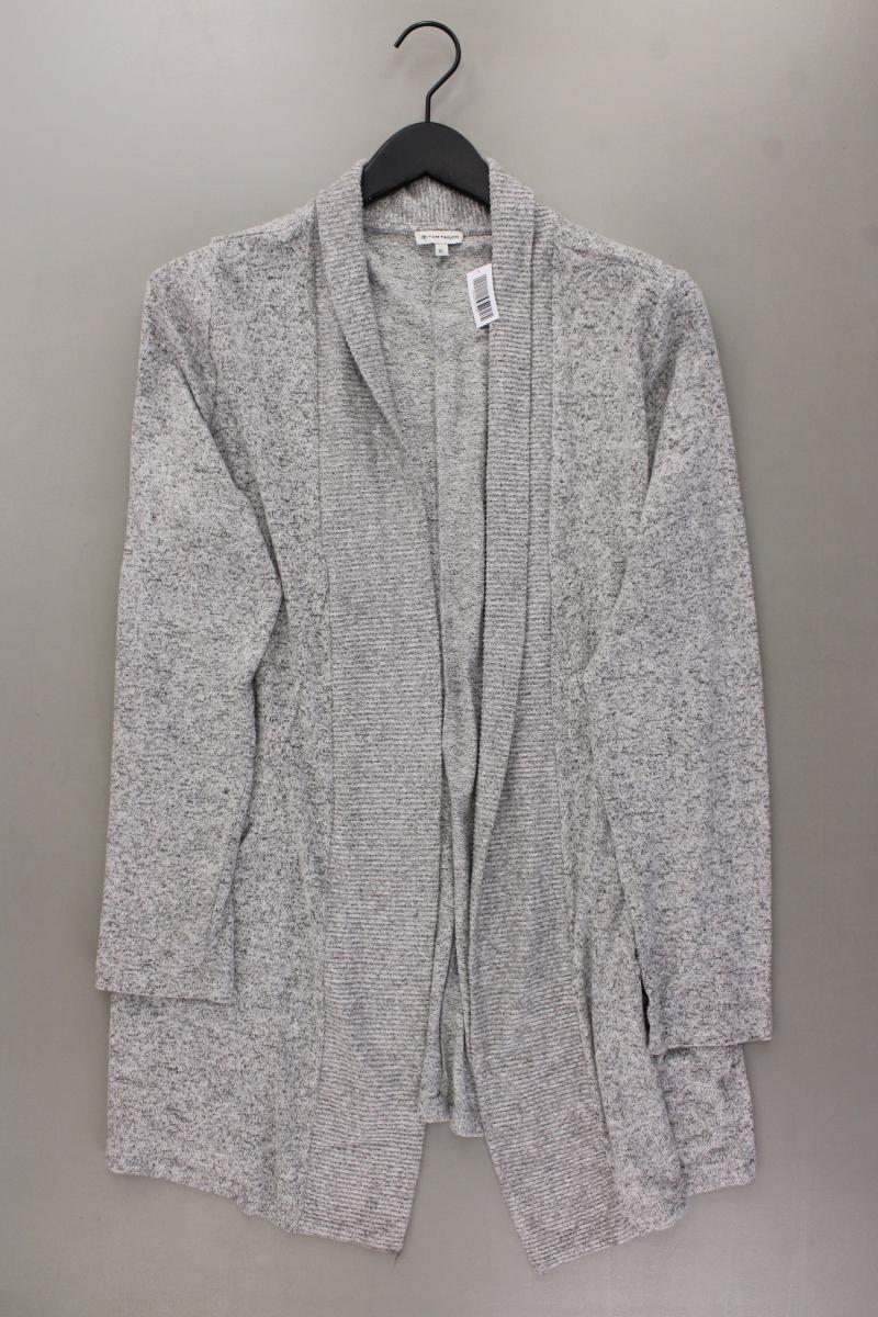 Tom Tailor Strickjacke Gr. XL Langarm grau aus Viskose