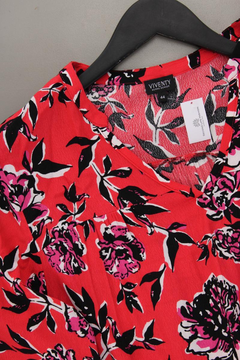 Viventy Bernd Berger Langarmkleid Gr. 44 mit Blumenmuster rot