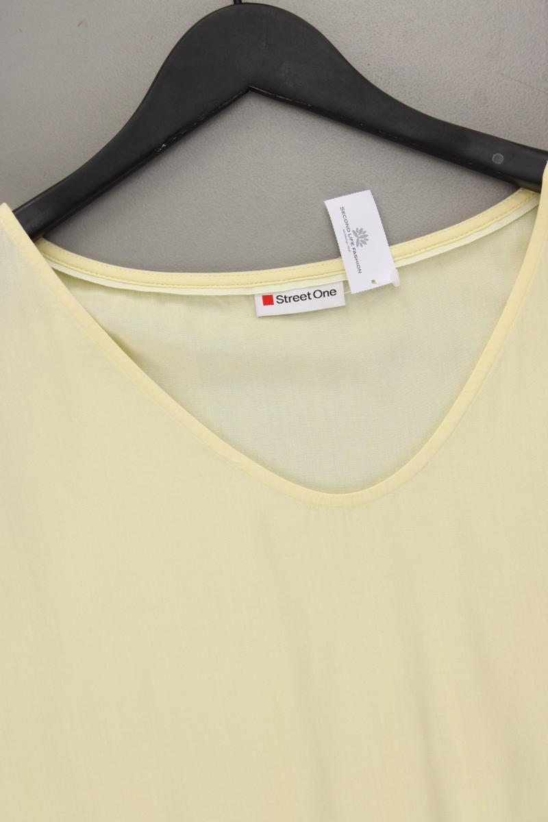 Street One Kurzarmbluse Gr. 46 neuwertig gelb