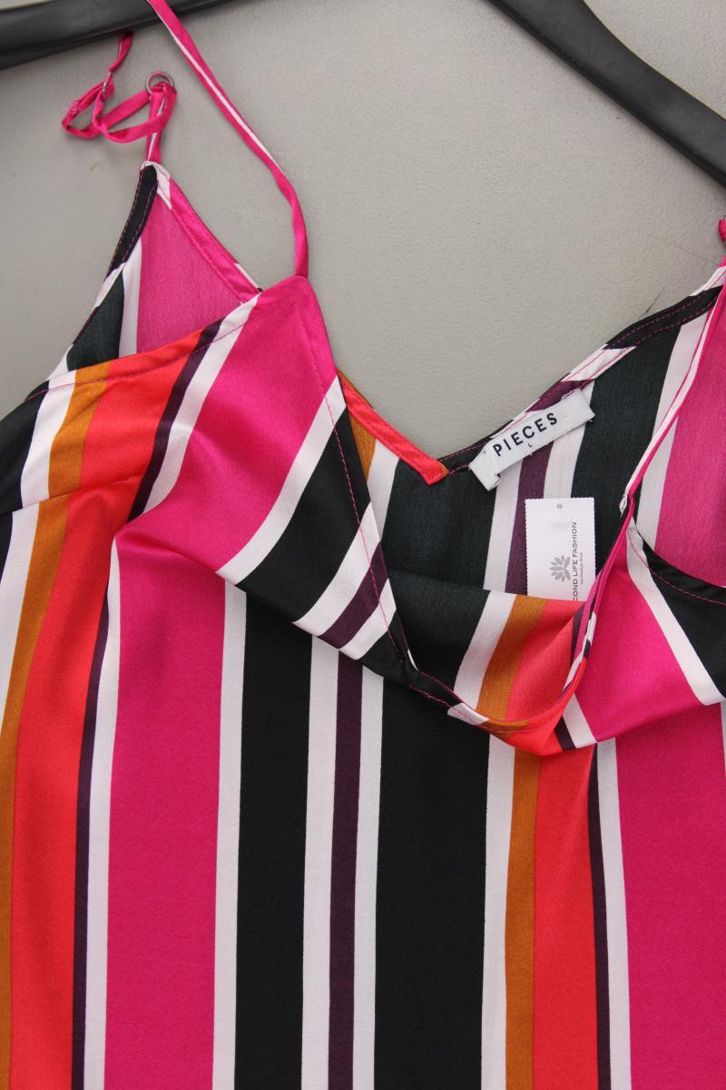 Pieces Spaghetti-Top Gr. L gestreift mehrfarbig