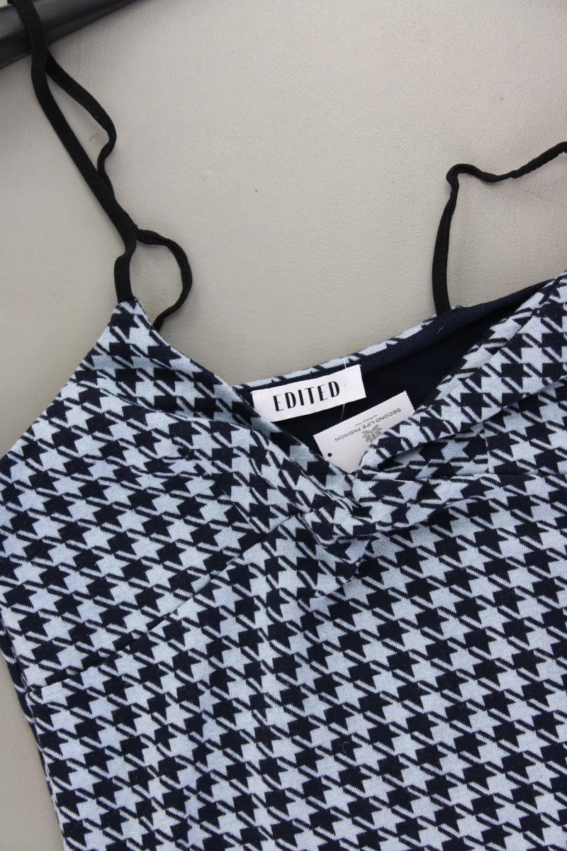 EDITED Trägerkleid Gr. 40 hahnentritt blau aus Viskose