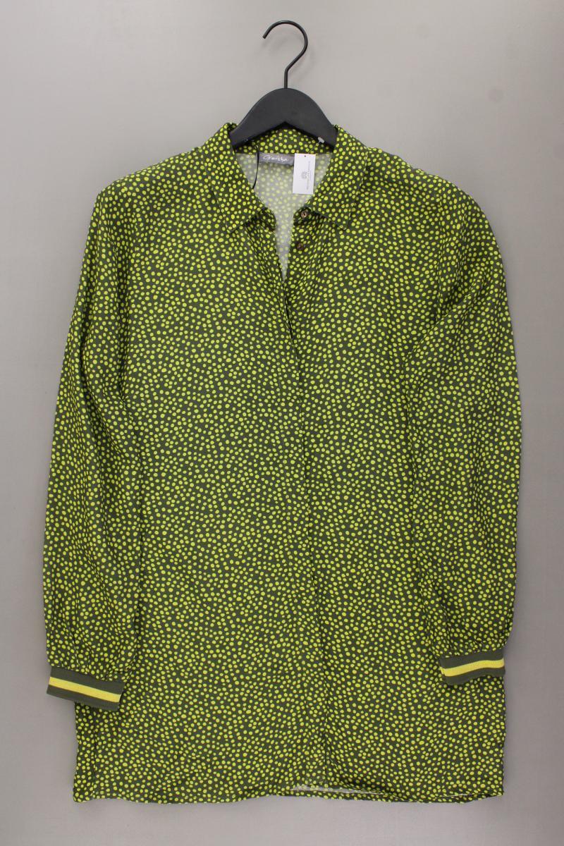Geisha Langarmbluse Gr. 38 gepunktet neuwertig grün aus Viskose