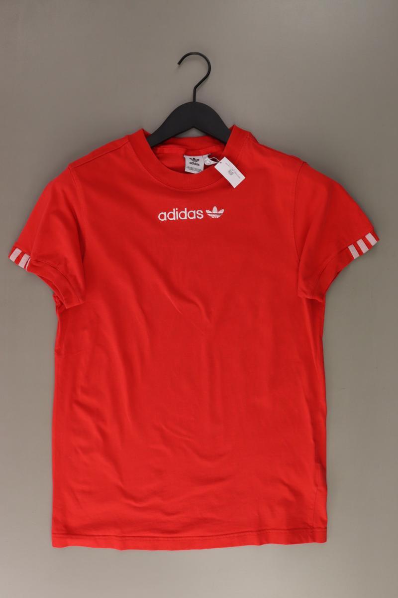 Adidas Sportshirt Gr. 38 Kurzarm rot aus Baumwolle
