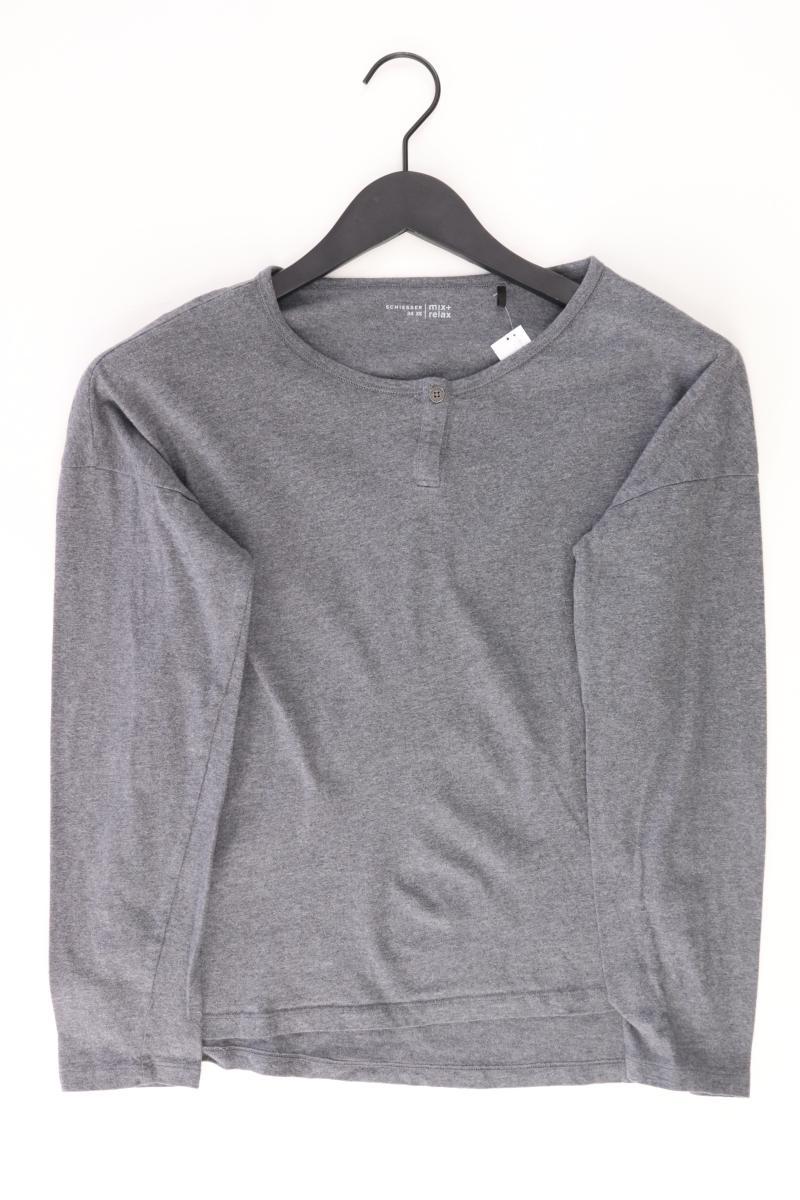 Schiesser Longsleeve-Shirt Gr. 34 Langarm grau aus Baumwolle
