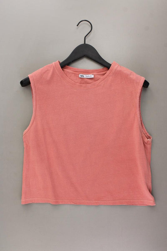 Zara Crop Top Gr. L rosa aus Baumwolle