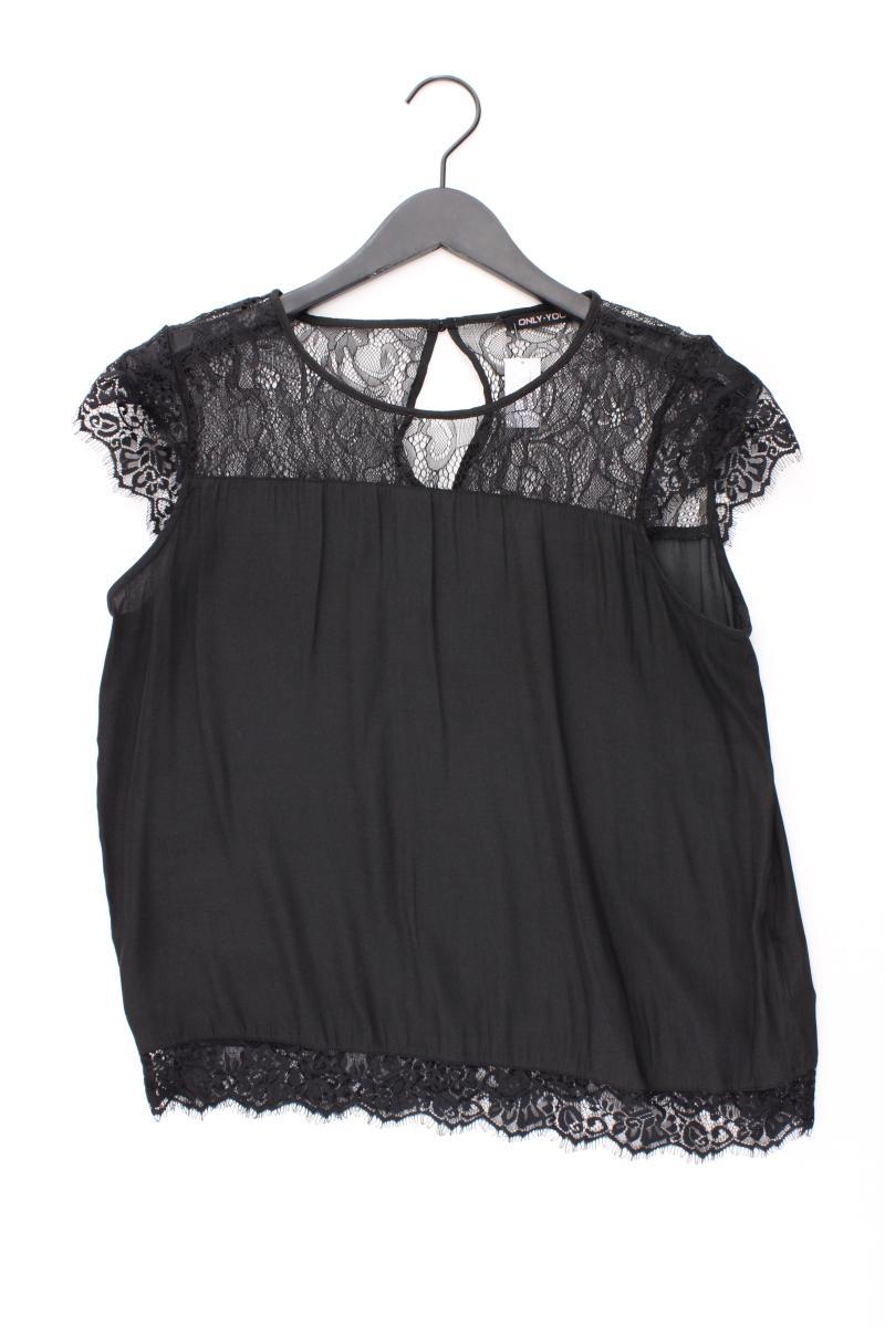 Only Bluse Gr. 38 Kurzarm schwarz aus Polyester