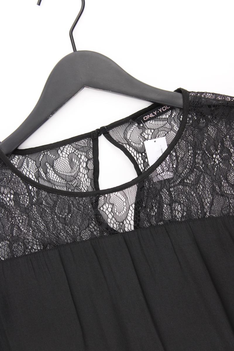 Only Bluse Gr. 38 Kurzarm schwarz aus Polyester