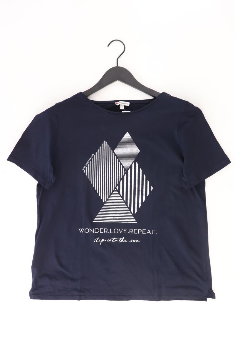 Street One Printshirt Gr. 42 Kurzarm blau