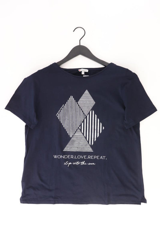 Street One Printshirt Gr. 42 Kurzarm blau