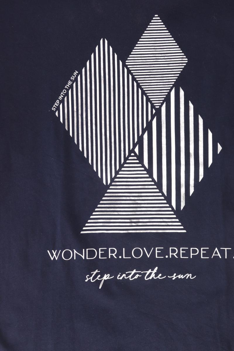 Street One Printshirt Gr. 42 Kurzarm blau