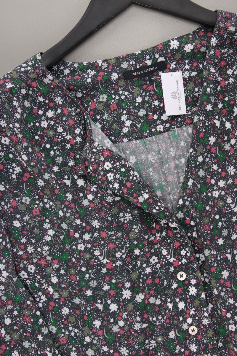 Marc O'Polo Midikleid Gr. 40 mit Blumenmuster 3/4 Ärmel mehrfarbig