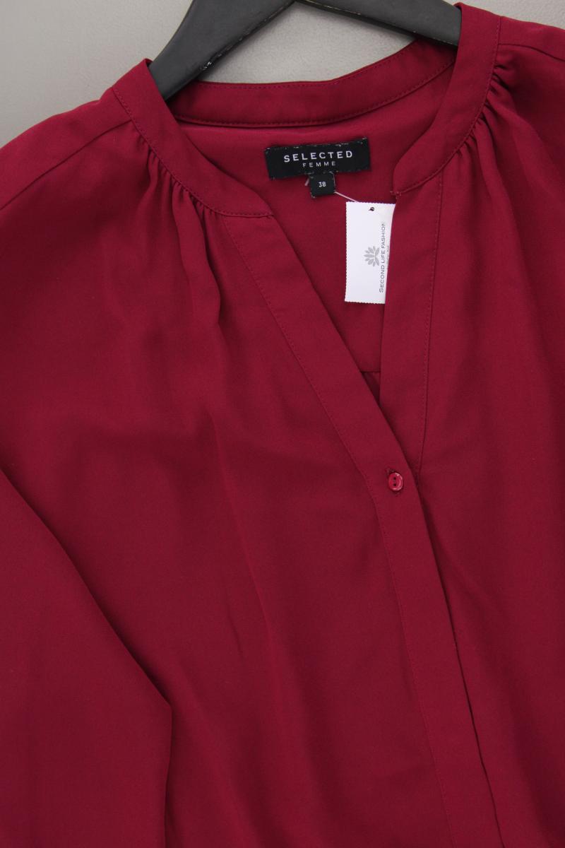 Selected Femme Langarmkleid Gr. 38 rot aus Polyester