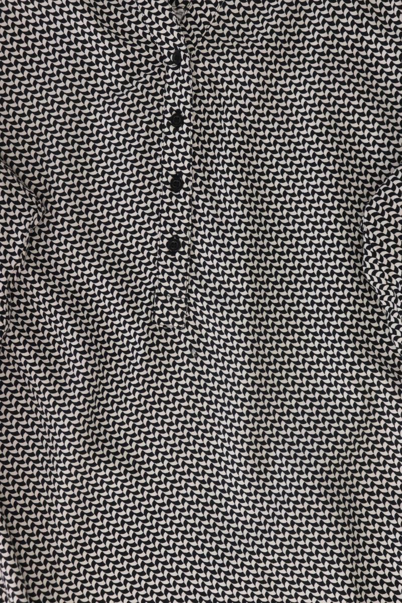 Street One Langarmbluse Gr. 44 mit Rautenmuster schwarz aus Viskose