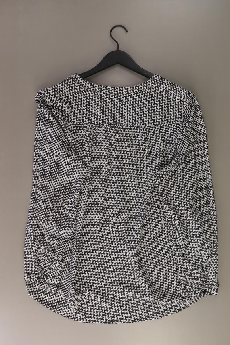 Street One Langarmbluse Gr. 44 mit Rautenmuster schwarz aus Viskose
