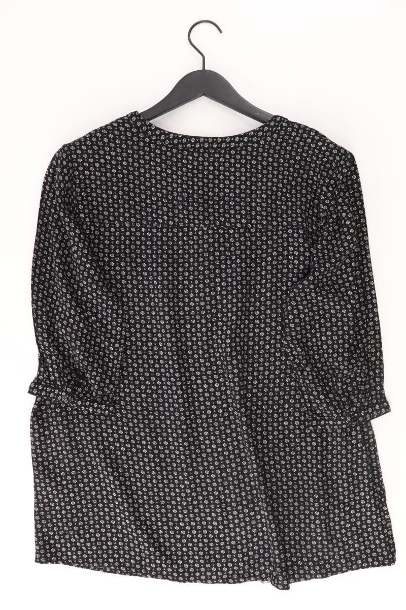 Janet & Joyce Regular Bluse Gr. 42 mit Blumenmuster 3/4 Ärmel schwarz