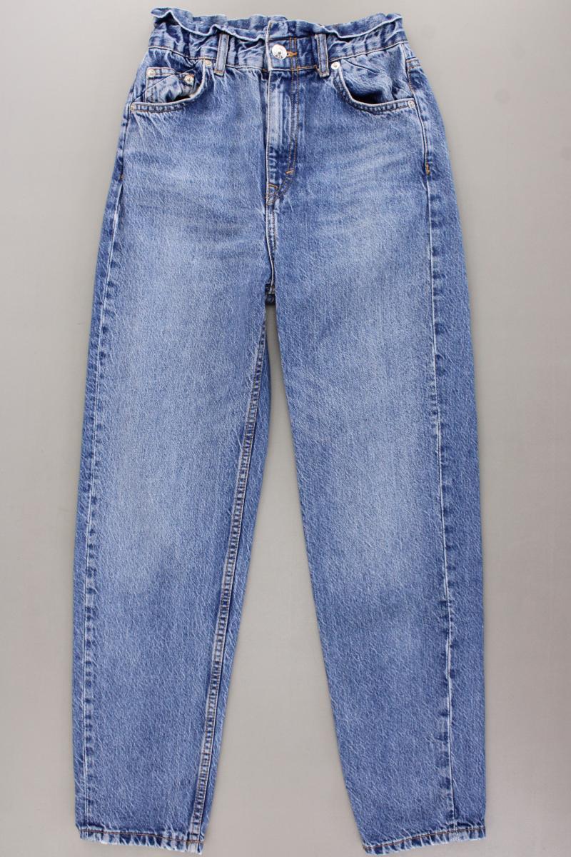 Pull&Bear Mom Jeans Gr. 32 blau aus Baumwolle