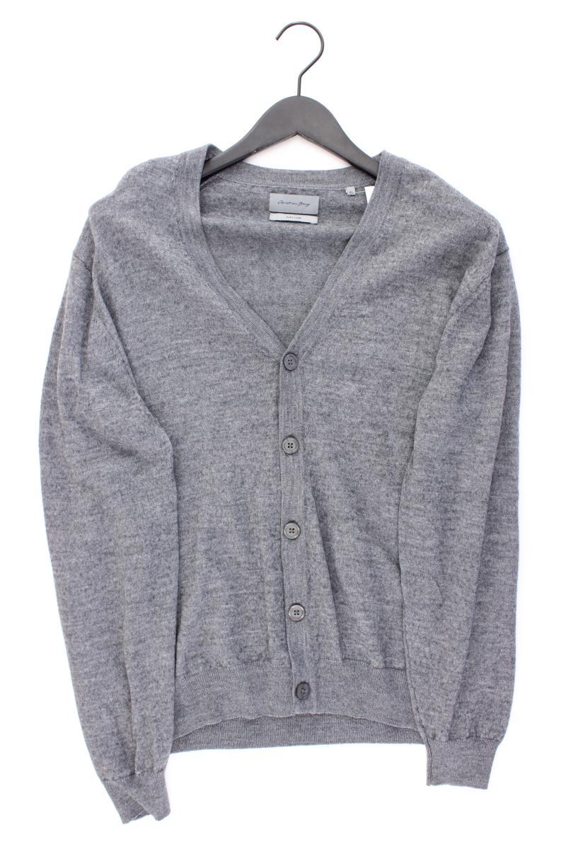 Christian Berg Cardigan mit Wolle für Herren Gr. XL Langarm grau