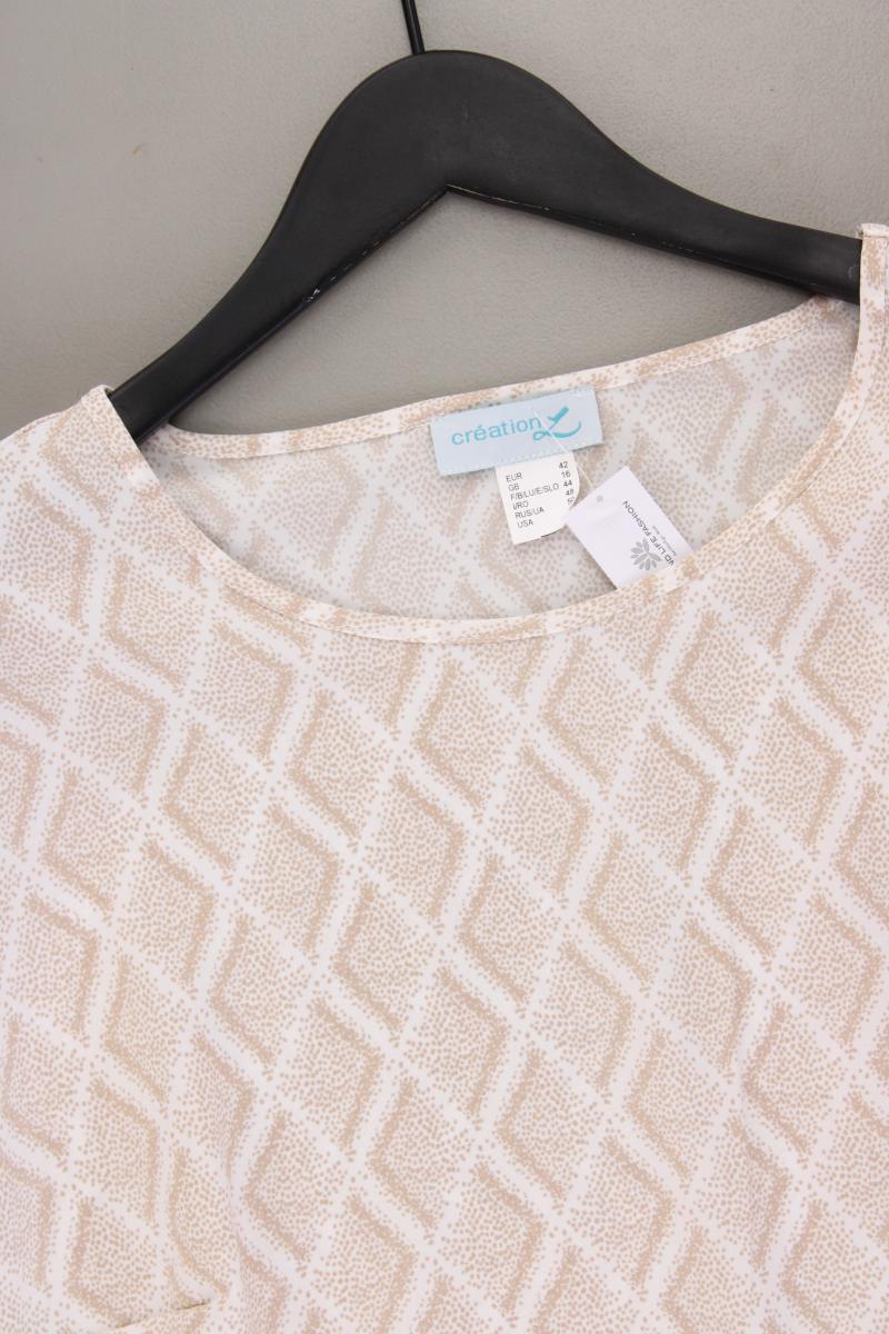 Création L. Kurzarmbluse Gr. 42 neuwertig creme