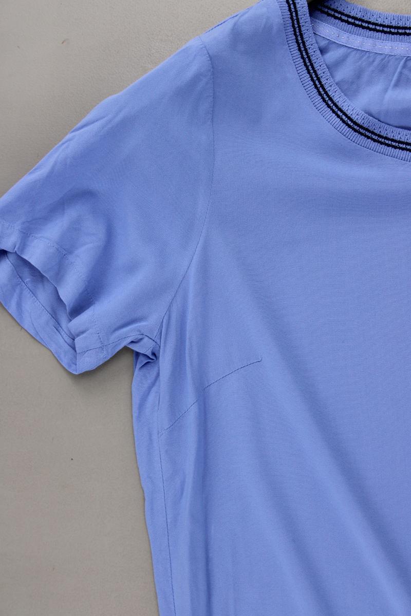 Sandwich_ Kurzarmbluse Gr. 34 blau aus Viskose
