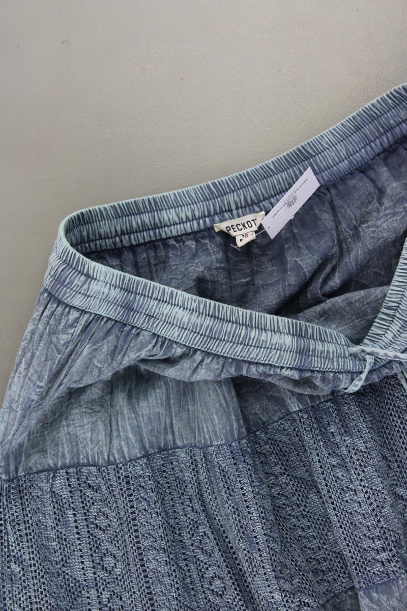 PECKOTT Maxirock Gr. 38 blau aus Baumwolle