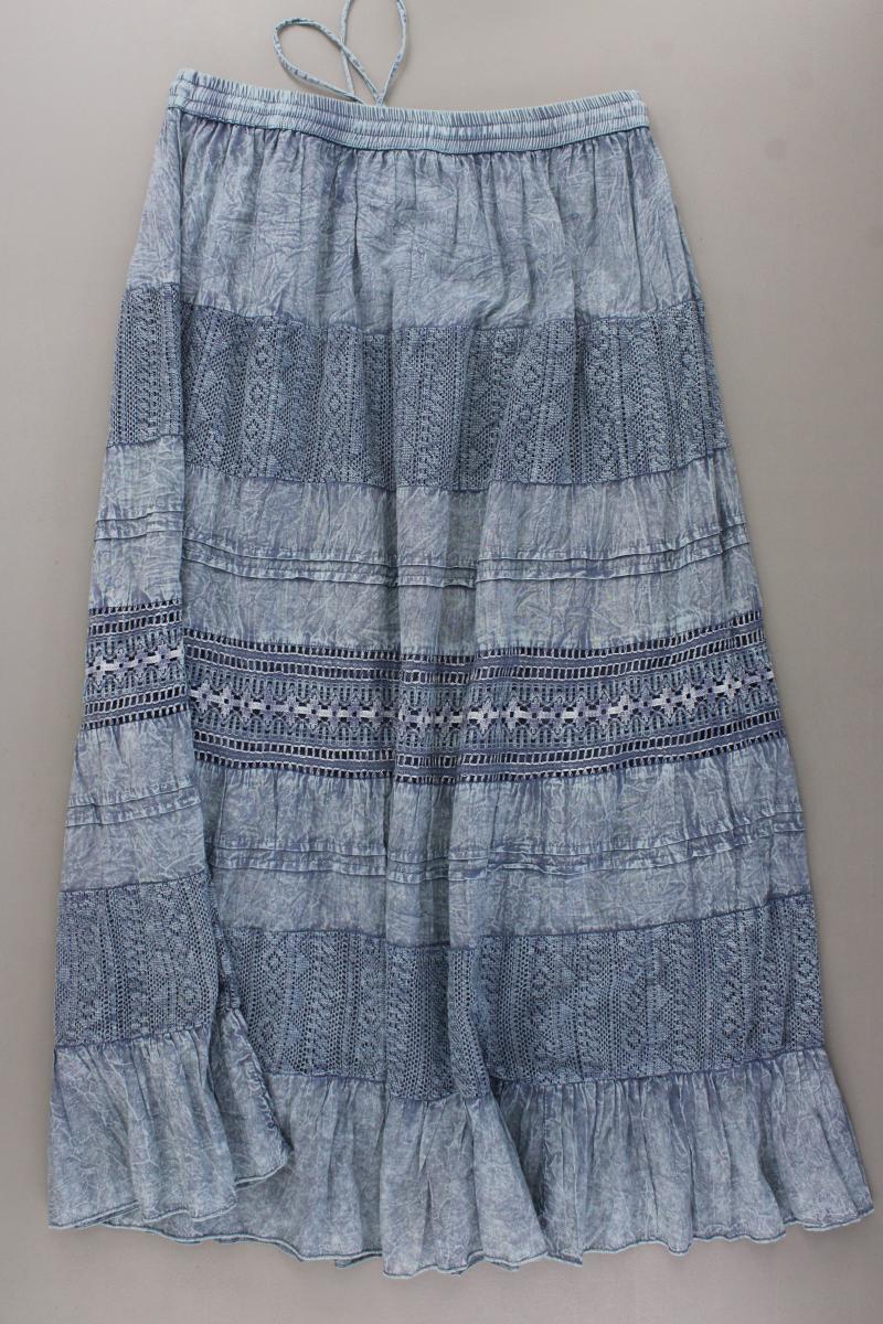 PECKOTT Maxirock Gr. 38 blau aus Baumwolle