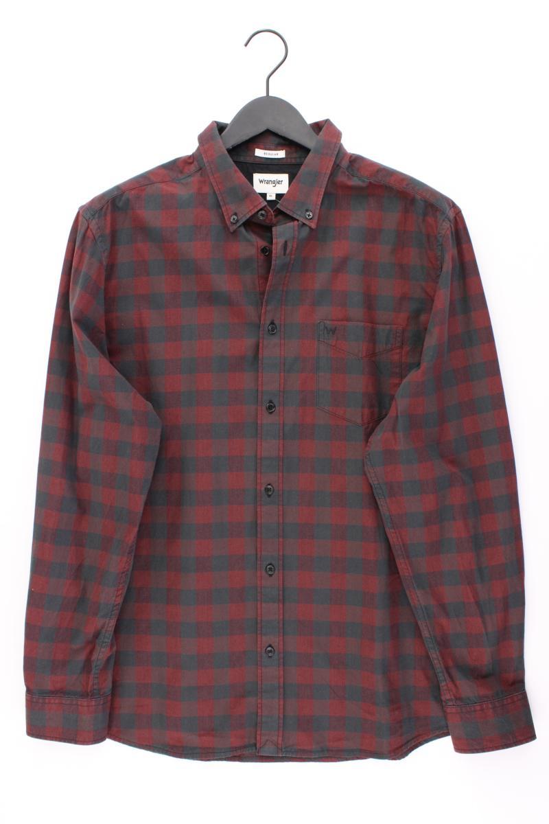 Wrangler Karohemd für Herren Gr. XL kariert Langarm rot aus Baumwolle