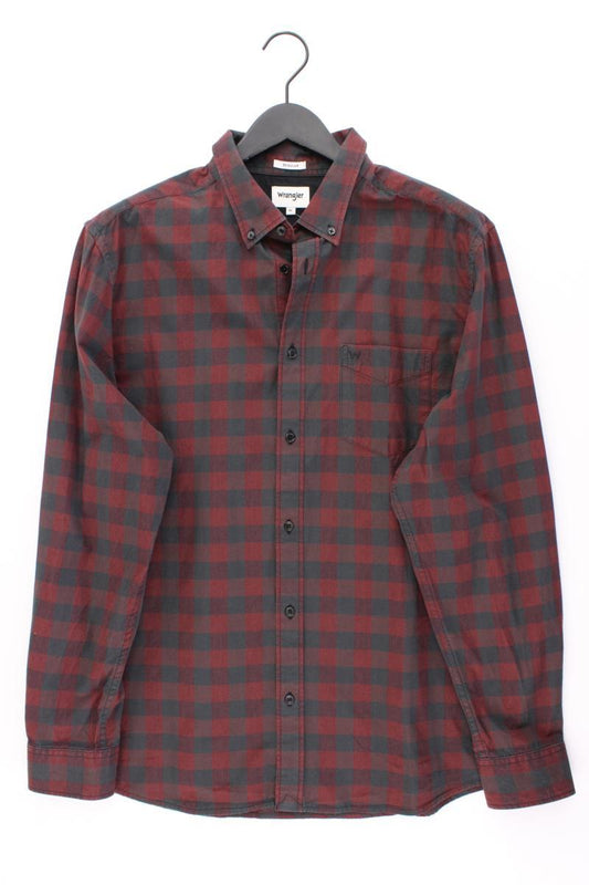 Wrangler Karohemd für Herren Gr. XL kariert Langarm rot aus Baumwolle