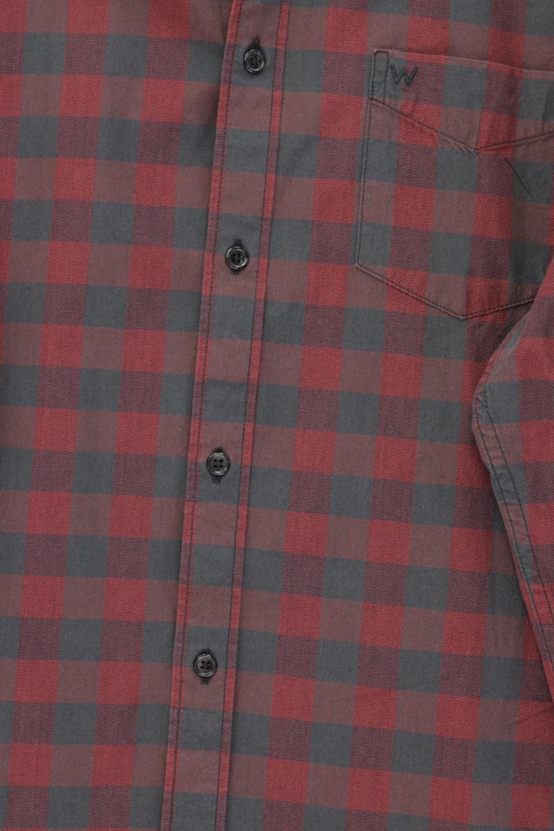 Wrangler Karohemd für Herren Gr. XL kariert Langarm rot aus Baumwolle