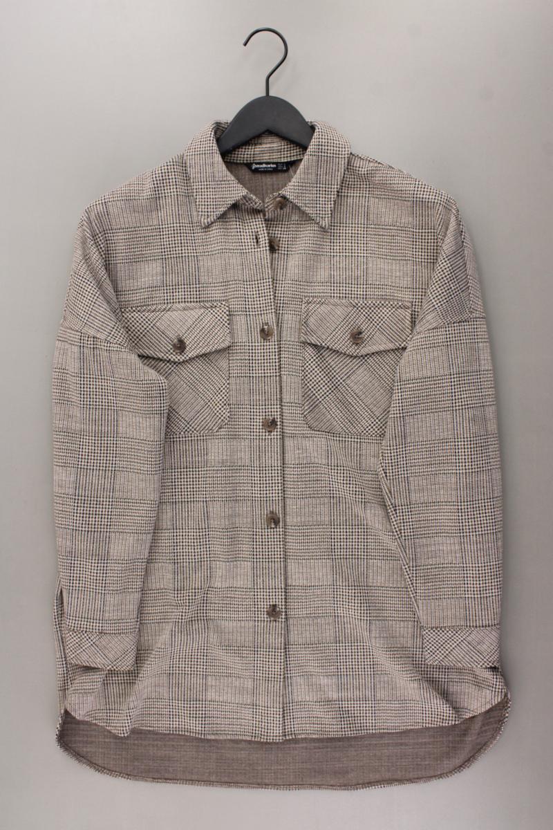 Stradivarius Hemdjacke Gr. S hahnentritt braun aus Polyester