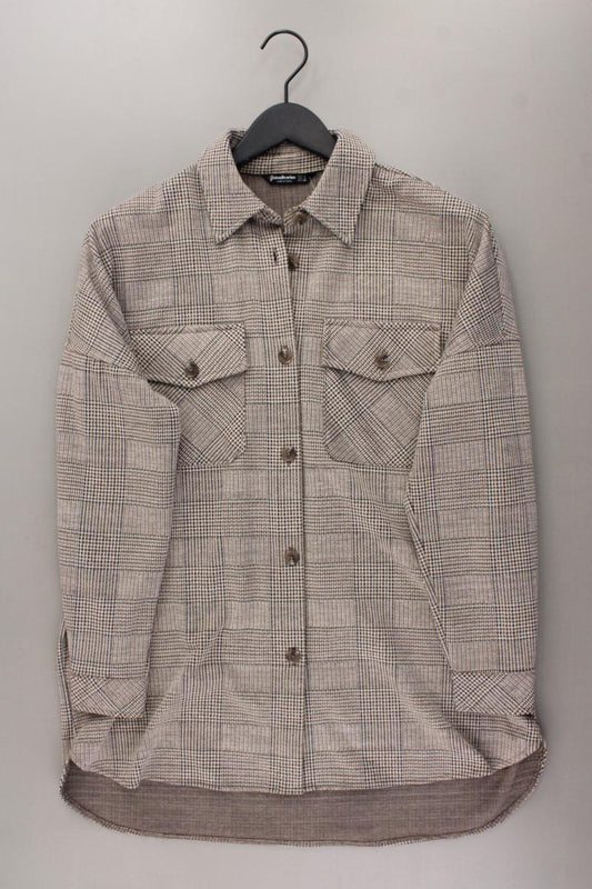 Stradivarius Hemdjacke Gr. S hahnentritt braun aus Polyester
