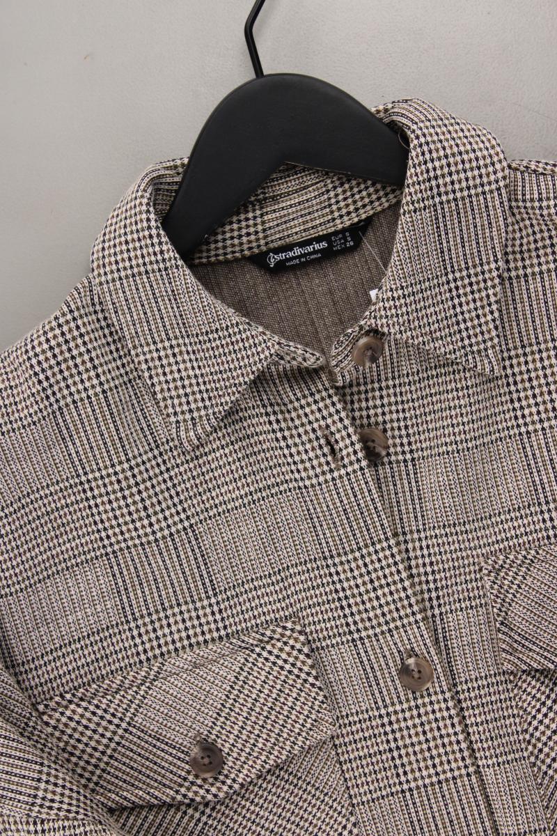Stradivarius Hemdjacke Gr. S hahnentritt braun aus Polyester