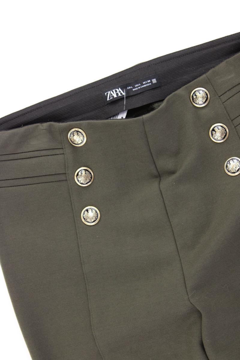 Zara Stretchhose Gr. L olivgrün