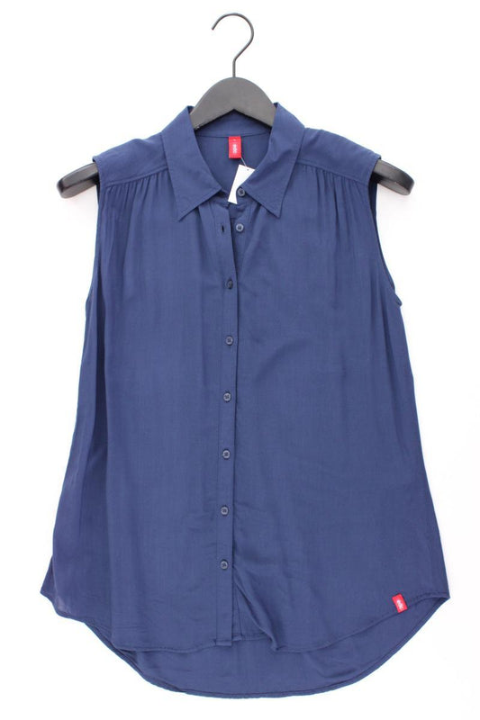 edc by Esprit Ärmellose Bluse Gr. L blau aus Viskose